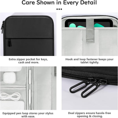 Dadanism 9-11 Inch Tablet Sleeve Padded Carrying Case for iPad (A16) 11th Gen 11", iPad 10th Gen 10.9", iPad Air M4/Pro M5 11", iPad Air 5/4, iPad 9/8/7th Gen, Galaxy Tab A11+ Plus 11", Blue