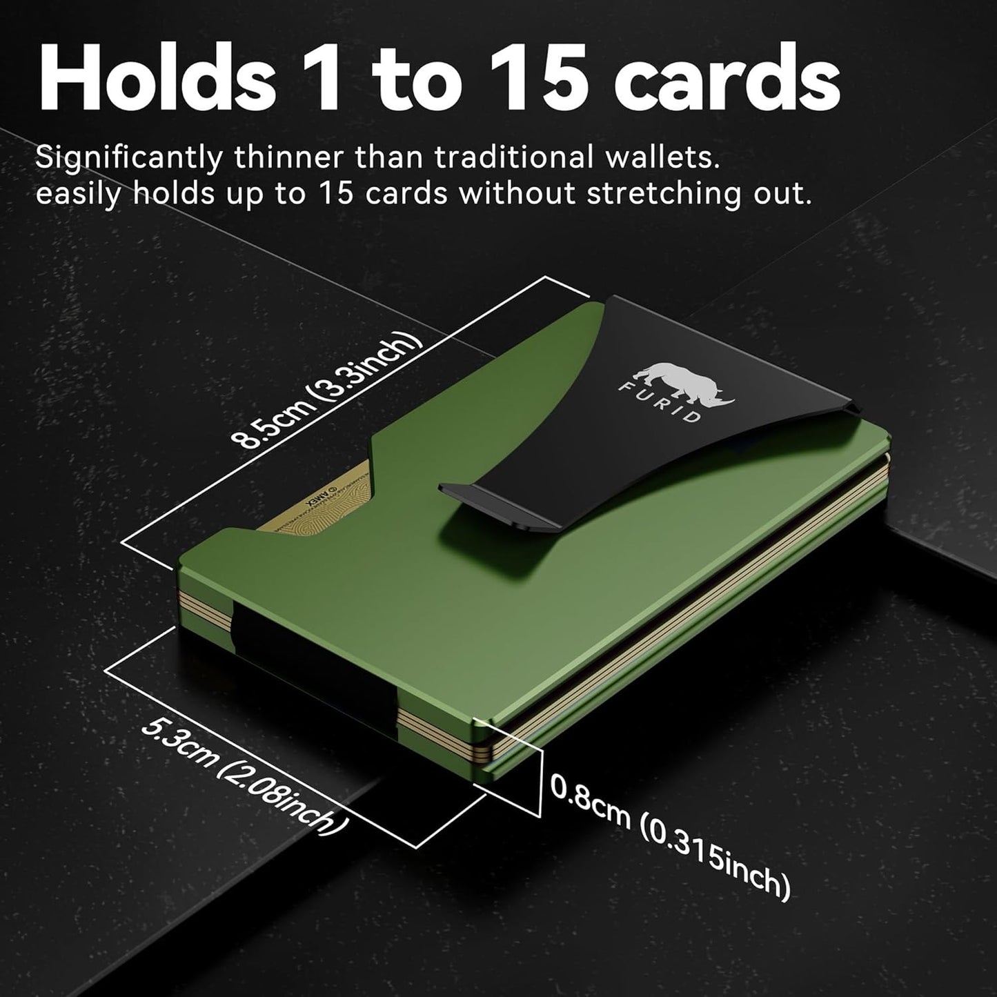 furid Airtag Wallet Men Slim: Metal Wallets with Airtag Holder, Air Tag Wallet for Men with 2 Money Clip Replaceable Gift Boxed