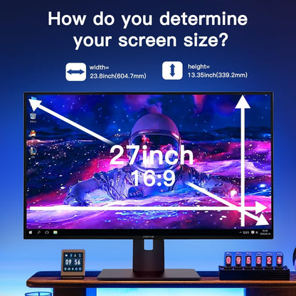 2 Pack Magnetic Hanging Computer Privacy Screen 24 Inch for 16:9 Widescreen Monitor, Removable Privacy Screen Anti Glare Blue Light Computer Screen Privacy Shield, Anti-Scratch 24in Protector Film