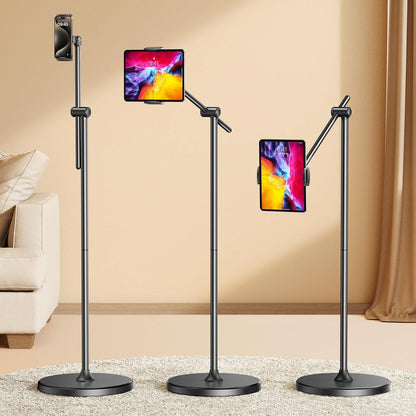 DIMONCOAT Phone Stand for Desk, Angle Height Adjustable Phone Holder for Desk, Aluminum Alloy Universal iPhone Holder, Retractable Cell Phone Stand Recording Office for iPhone 17 16 15 Pro Max S26