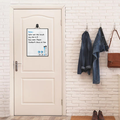 Weekly Planner Dry Erase Calendar for Wall Hanging, 16"x12" Aluminum Frame Whiteboard Calendar with Handle, Portable White Board as Office to Do List, Meal Planner for Home Kitchen