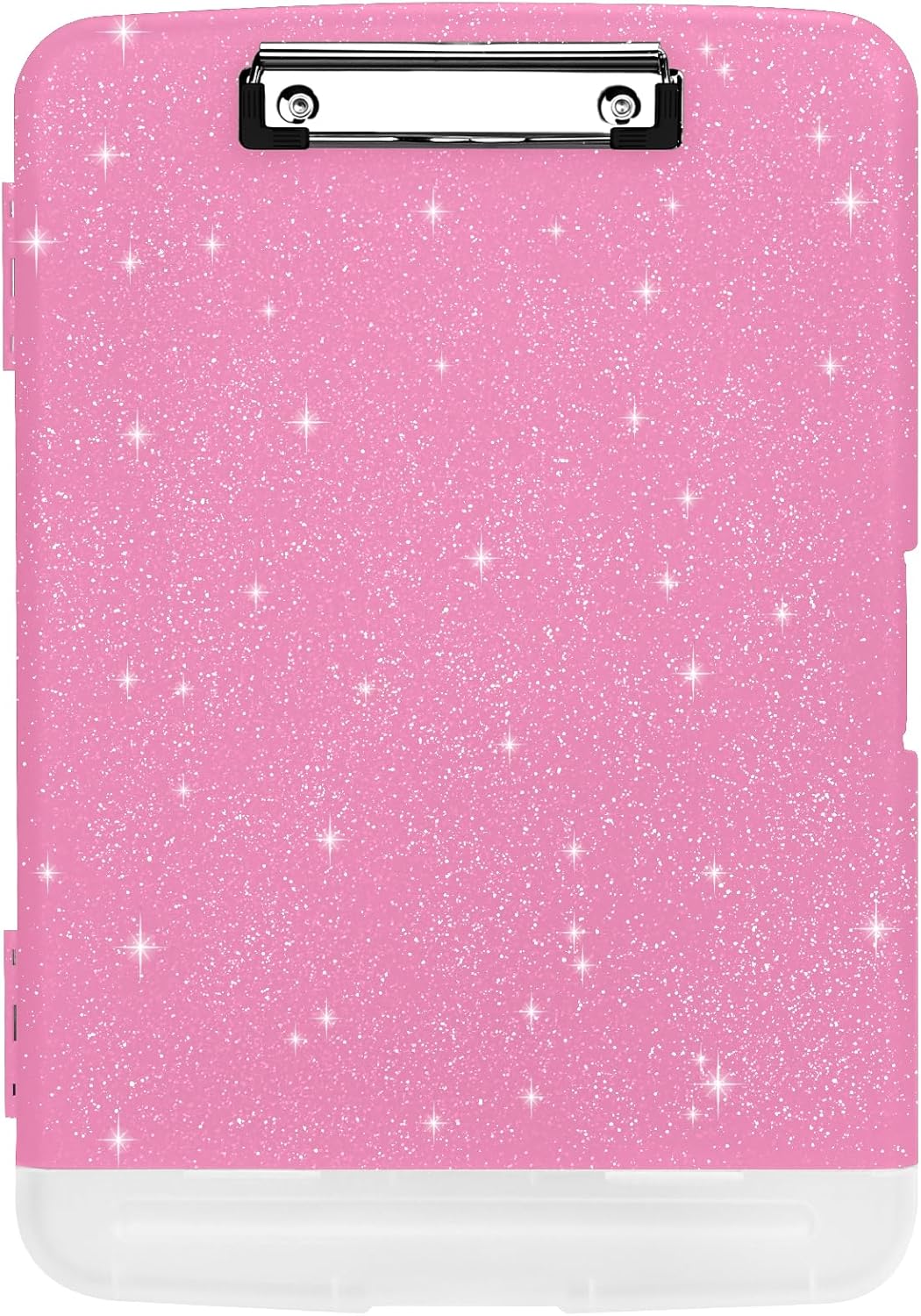 Glitter Clipboard with Storage,Storage Clipboard with Pen Holder,A4 Binder Clip Boards 8.5x11 with Low Profile Clip,Side Opening Sparkle Clipboards, Clipboards Folder for Office Supplies-Starry Black