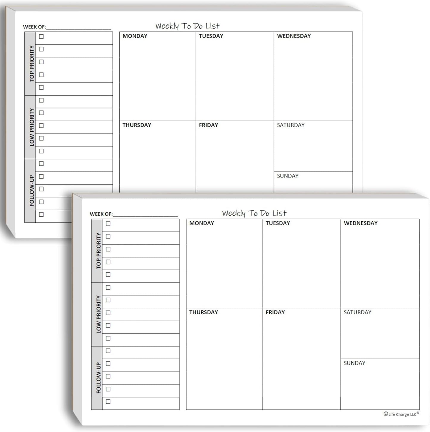 TO DO List Planner Notepad, 60 Page Planning Pad. Undated ToDo Checklist w/Priority & Note Sections. Organize & Track Projects, Clients or Daily Tasks. 8.5 X 11, A4 Tear Sheets.