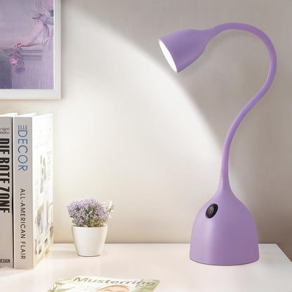 EJIAXIN Desk Lamp for Home Office - Clip on Reading Light and Bed Headboard Clamp Lamp, Bedside Gooseneck Table Lamp, Clip on Desk Lamps, Eye-Caring Desk Lamp for College Dorm Room Study Lamp, White
