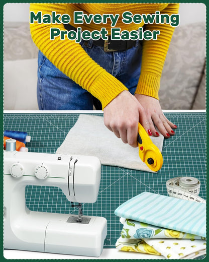 Self Healing Cutting Mat, 17" x 23", Double-Sided Rotary Cutting Mat for Sewing, Quilting, Scrapbooking & Craft, Large Craft Cutting Board for Hobby Use(A2)