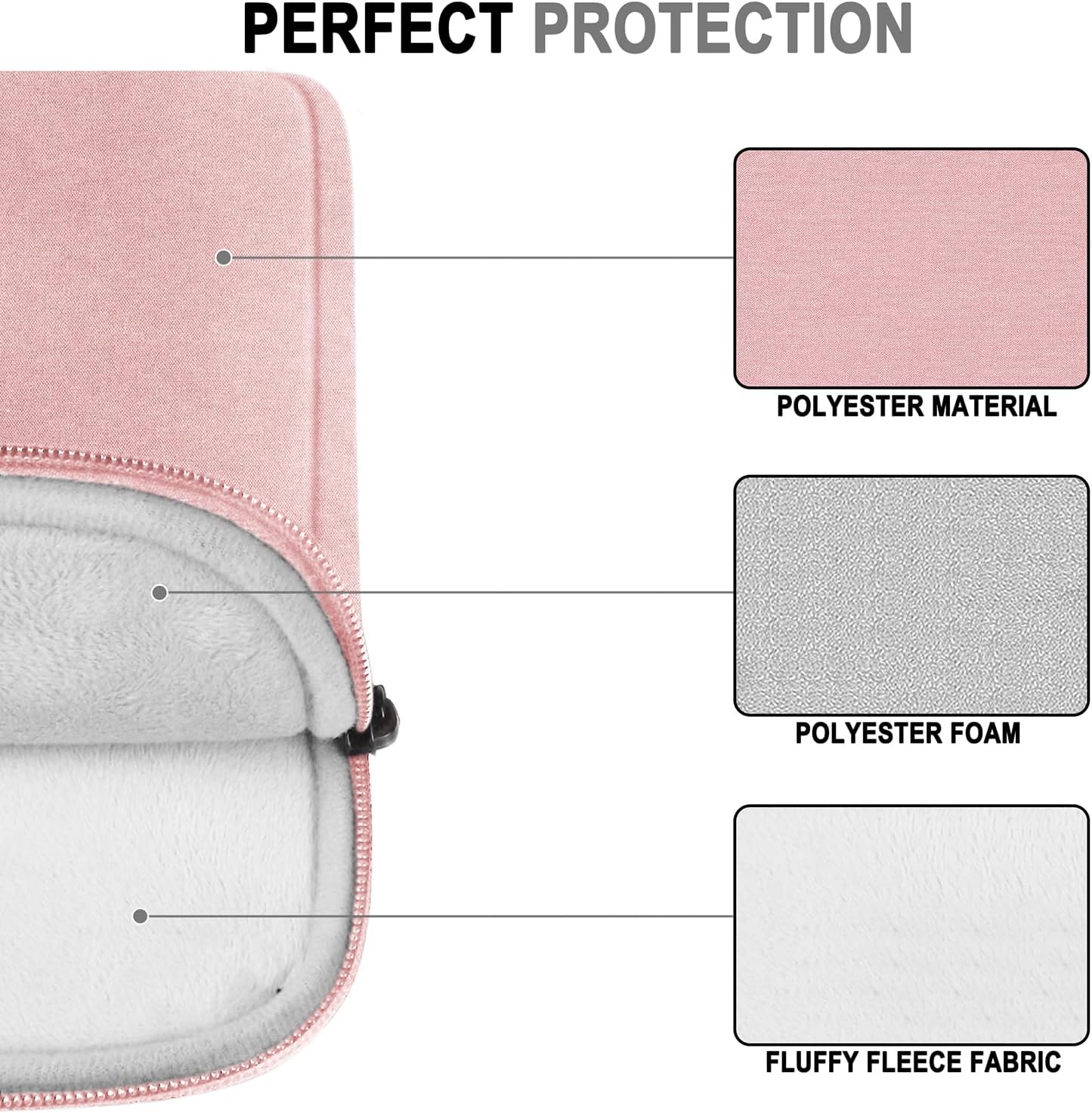 Laptop Sleeve 14 Inch, Water Resistant Traveling Computer Cover with Handle, Shockproof Protective Carrying Laptop Case Compatible for 14 Inch MacBook Air/Pro, HP, Dell, Asus, Lenovo, Black