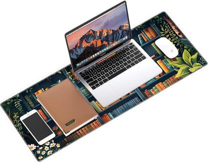 Galdas Mouse Pad For Gaming,Forest Background Pattern XXL XL Large Mouse Mat Long Extended MousePad Desk Mat Non-Slip Rubber Mice Pads Stitched Edges Thin (31.5 x 11.8 x 0.12 Inches) Tree