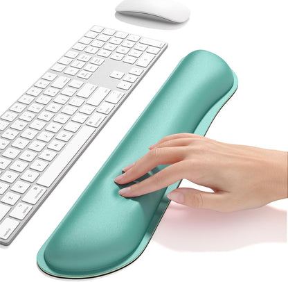Dapesuom Enlarge Keyboard Wrist Rest, Memory Foam Keyboard Wrist Cushion for Computer Desk Mats Support, Pain Relief Ergonomic Mouse Pad Rests with Non-Slip Base for Gaming, Laptop, Radiant Orchid