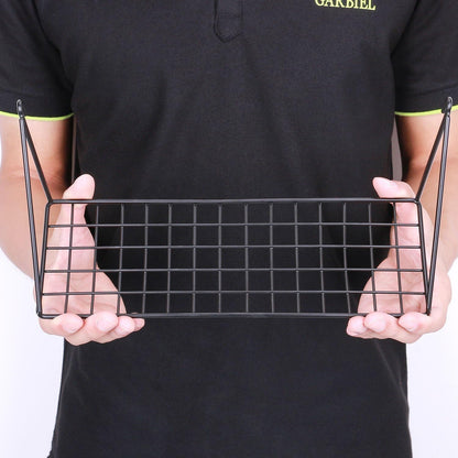 Kaforise Hanging Straight Shelf for Wire Wall Grid Panel, Small Wire Wall Organizer and Display Shelf, Size 11.8" X 4.3",Black Painted (4)