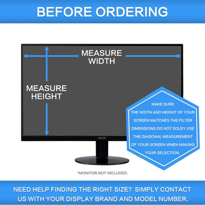ZOEGAA 14 Inch Laptop Privacy Screen Filter, for 16:10 Widescreen Monitors -Dell HP Acer Samsung Lenovo ASUS Toshiba, Removable Privacy Screen Anti-Peeping, Anti Blue Light Blocking and Anti Glare