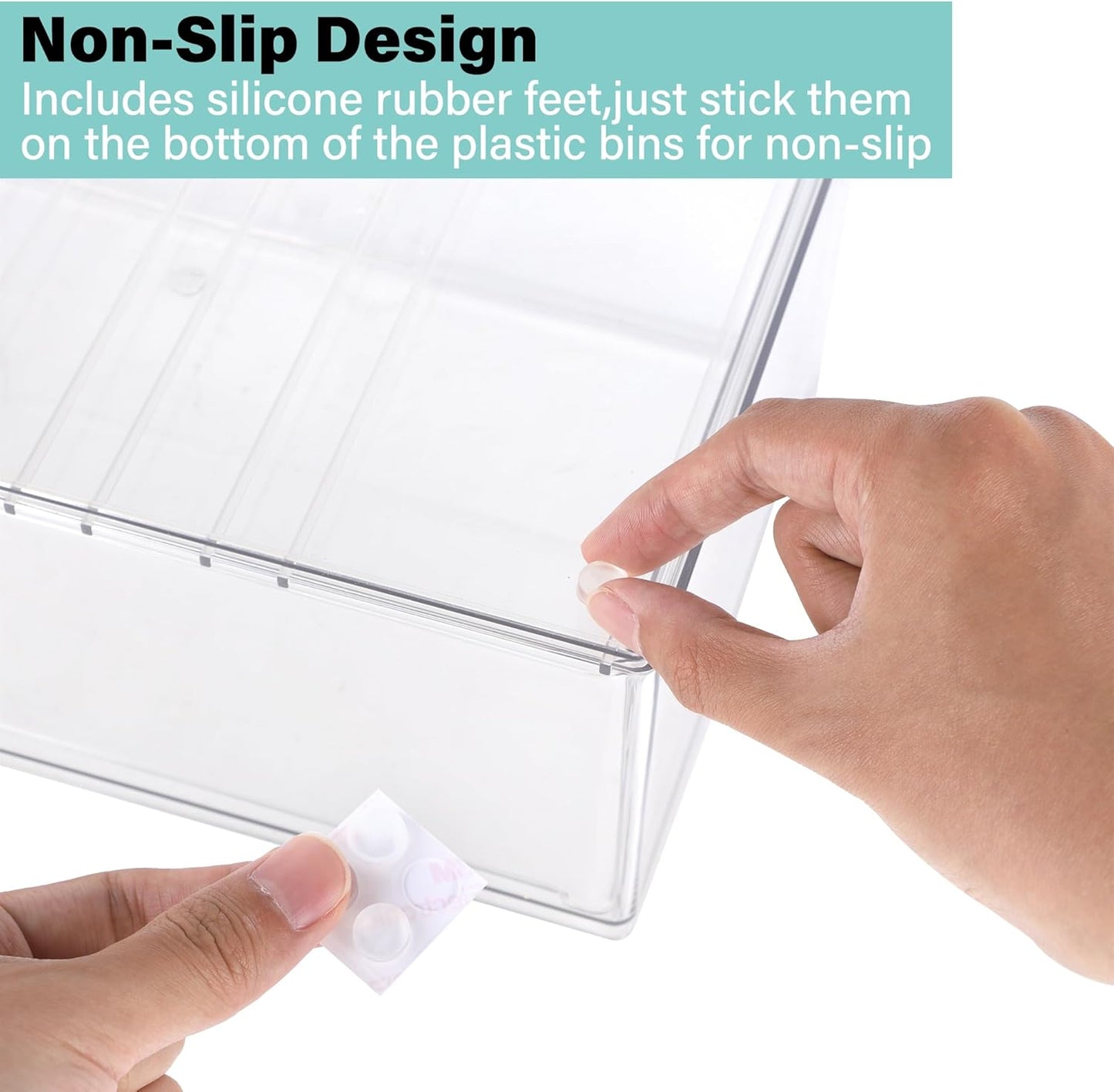Prsildan Acrylic Drawer Makeup Organizer with 6 Drawers (Not for Baby Bottle), Set of 2 Office Desk Organizers Accessories, Clear Stackable Storage Drawers for Vanity, Craft (Largest Drawer 4" Tall)