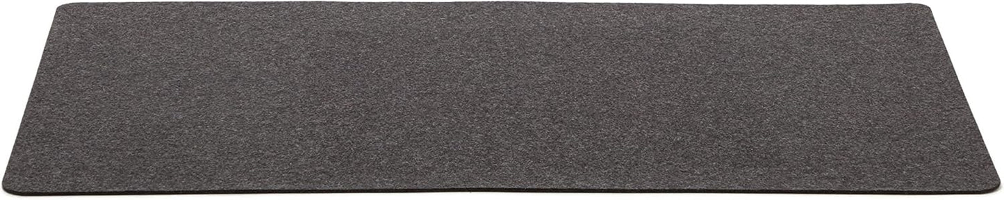 Graf Lantz Mosen Medium Merino Wool Felt Desk Pad, Luxury Non-Slip Desk Mat, Blotter for Office and Home, 24W x 12H, Charcoal