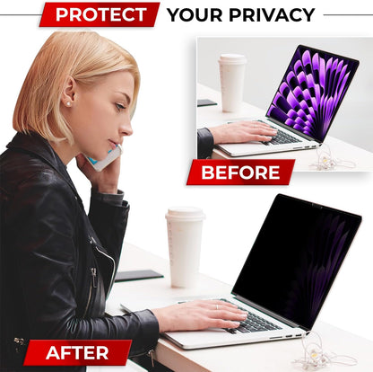 SightPro Magnetic Laptop Privacy Screen 14 Inch 16:9 - Patented Removable Laptop Privacy Filter Shield and Protector