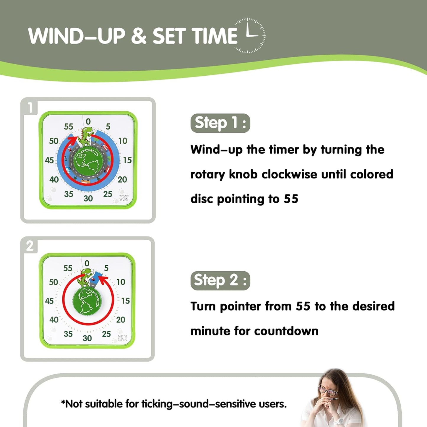 Visual Timer 7.5 inch; 60 Minute 1 Hour Countdown Timer for Kids Classroom Teaching Tool Home Office Meeting, Mechanical Countdown Clock for Exam Time Management Magnetic, Sky Blue with Colorful Disc