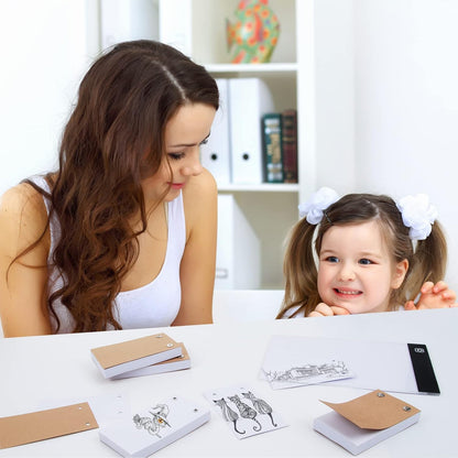 Flip Book Kit with Light Pad - A5 LED Light Board/Box & 320 Sheets Flipbook for Drawing | Tracing | Sketching, Flip Books Paper with Holes & Binding Screws