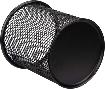 Nicunom 12 Pack Metal Pen Holder Wire Mesh Pen Cup Pencil Holder Pencil Cup for Desk Office Pen Organizer, Black