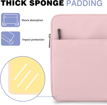 MoKo 9-11 Inch Tablet Sleeve Bag Carrying Case Fits iPad Pro 11 M5/Air M3, iPad A16 2025, i-Pad 10th 10.9, i-Pad 9/8/7th Gen 10.2, iPadAir 5/4th 10.9, Tab S8 11"/Tab A 10.1,Cloudy Pink