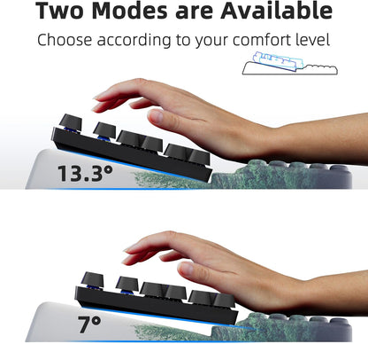 Ospelelf Tilt Keyboard Stand with Wrist Rest, Comfy Ergonomic Keyboard Riser Holder for Office Home