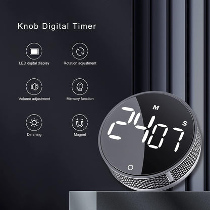 AVINIA Digital Kitchen Timers, Visual timers Large LED Display Magnetic Countdown Countup Timer for Classroom Cooking Fitness Baking Studying Teaching, Easy for Kids and Seniors White