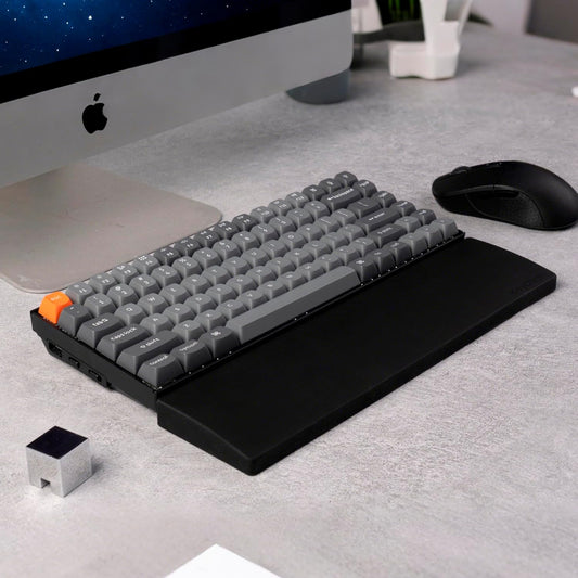 Keychron 12.48" Silicone Wrist Rest for 75% Compact Mechanical Keyboards, Ergonomic Palm Support with Full Honeycomb Non-Slip Base, Compatible with K2/K2 Pro/K2 Max/K2 HE/K6/K6 Pro/K6 HE