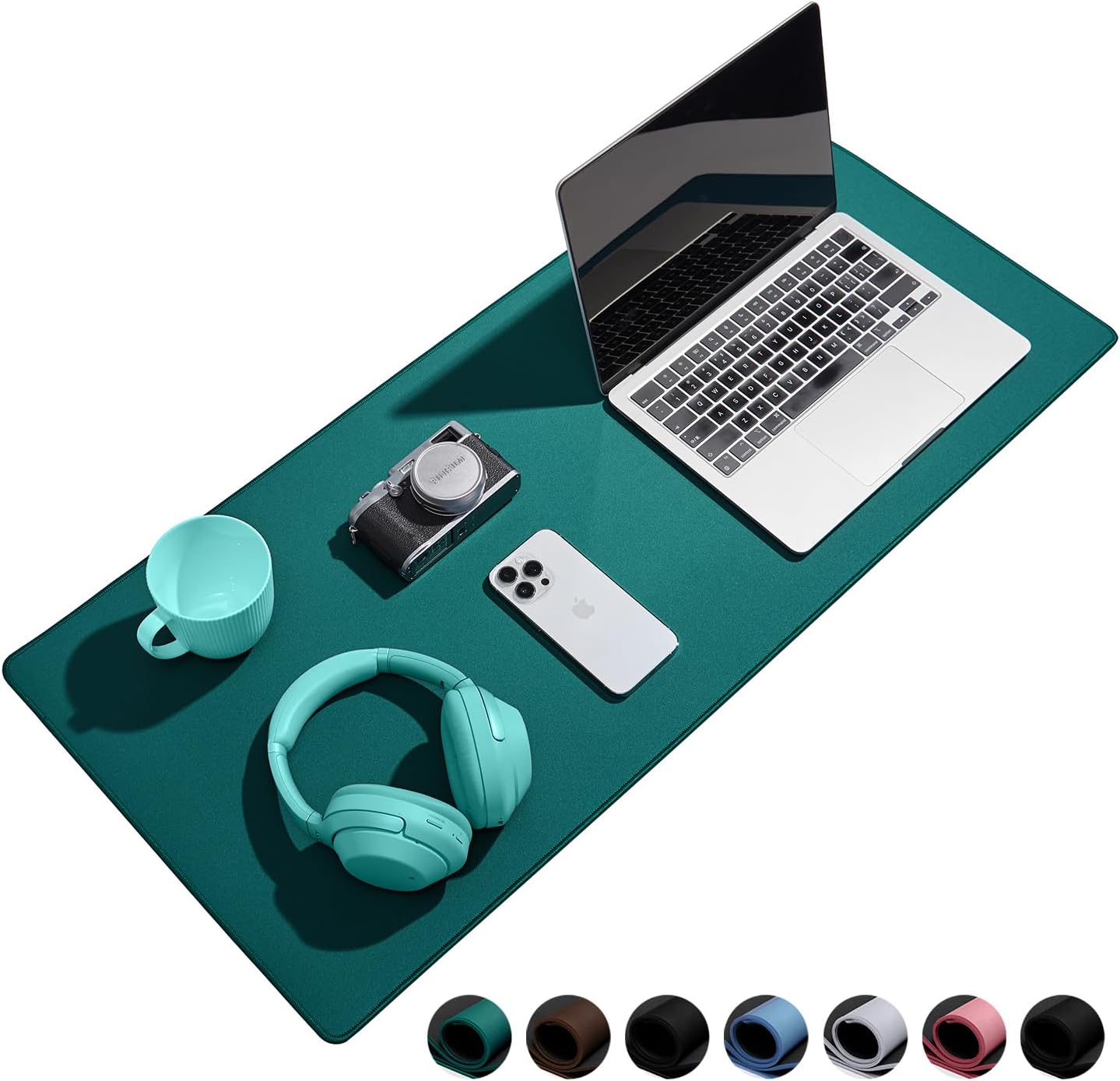 Reniteco Waterproof Large Gaming Mouse Pad with Durable Stitched Edges, Non-Slip Rubber Base, Grainy Jacquard Mouse Mat Desk Pad for Home Office Gaming, 31.5''x11.8''x0.12'', Matte Beige