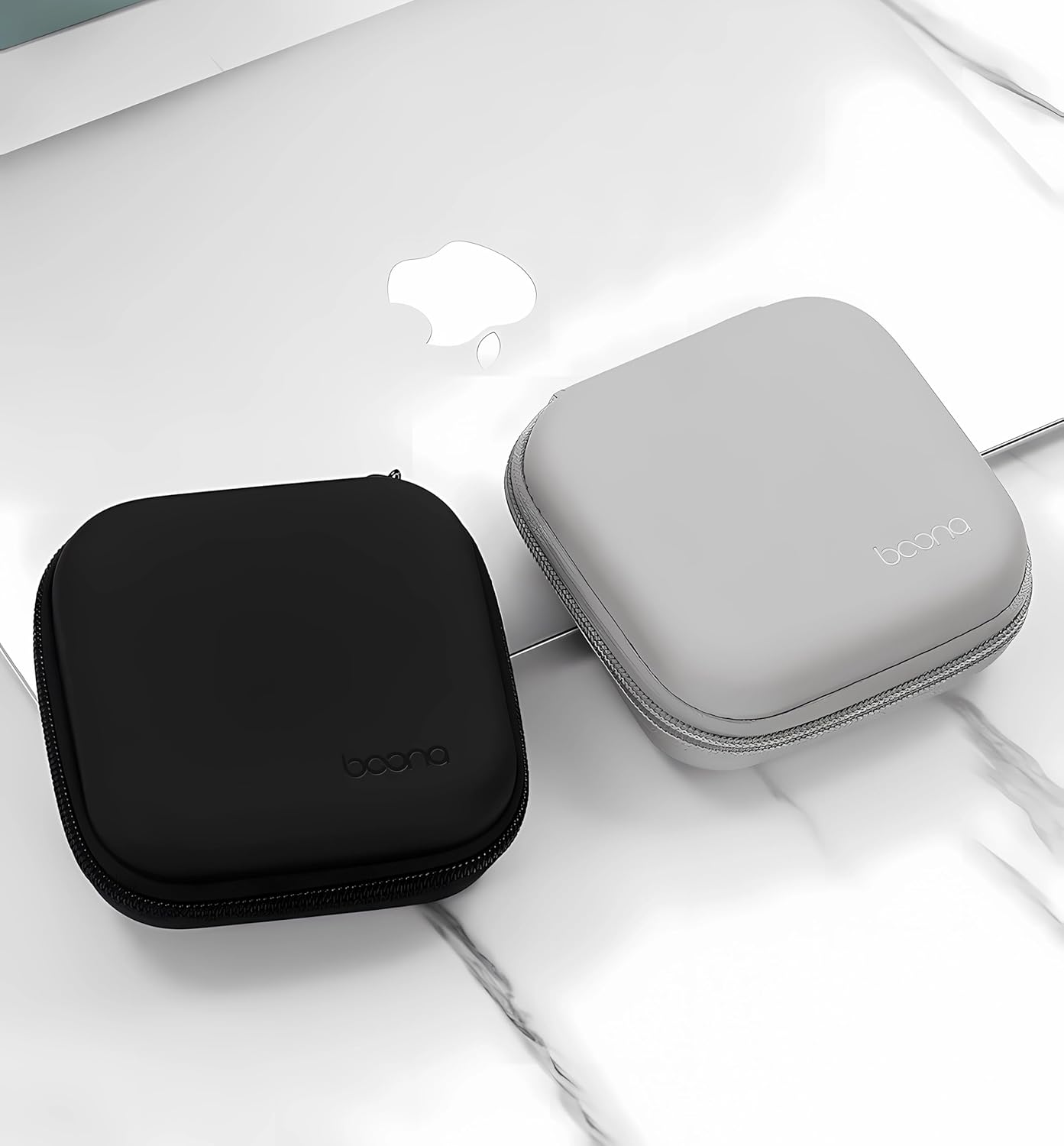 Small Travel Carrying Storage Case, 4.4"x4.4" Charger Organizer, Pouch compatible with MacBook Power Adapter, Laptop Accessories Cables, Cords, USB Drives, Earphones