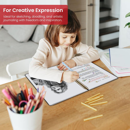 Taja Spiral Lined Notebook, 8.5"x11" Notebooks for Work, Large A4 Journal for Women & Men, College Ruled Journaling Notebook for Writing, Plastic Cover Spiral Journal, Purple