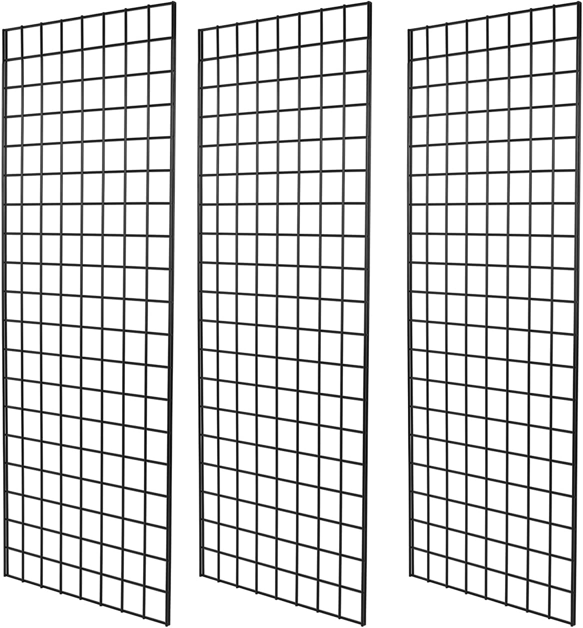 Grid Wall Commercial Grade Gridwall Panels – Heavy Duty Grid Panel for Any Retail Display Wall Grid 2' Width x 6' Height, White (Pack of 3)