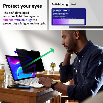 Peslv Magnetic Privacy Screen for Surface Laptop 6/5/4/3/2/1 13.5 Inch, Removable Anti Blue Light Glare Filter, Black Security Private Apy Block Protector