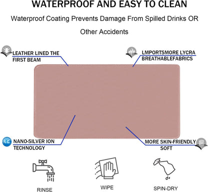 Large Gaming Mouse Pad, XXL Extended Computer Keyboard Mouse Mat with Stitched Edges, 31.5" x 15.7" Non-Slip Waterproof Rubber Base Office Big Long Mousepad for Work, Game, Office, Home, Black