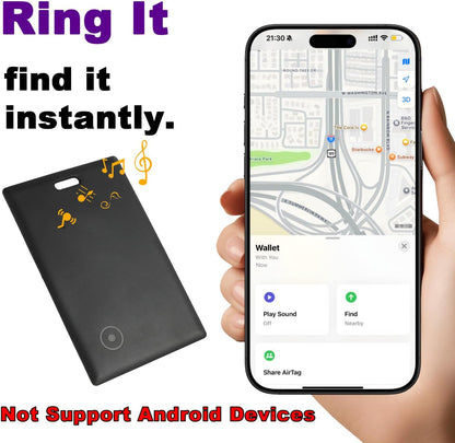 Wallet Tracker Card for Android – Google Find Hub Compatible GPS Tracking Card, Ultra-Thin Smart Card Tracker Fits Any Wallet, No Subscription Required(Android Wallet Tracker)