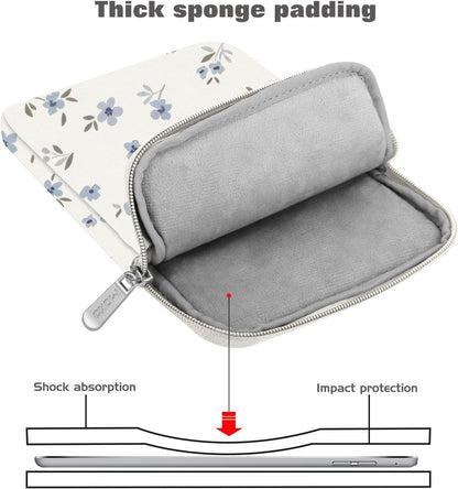 MoKo 7-8 Inch Tablet Sleeve Bag, Polyester Pouch Cover Case Fits iPad mini (A17 Pro) 8.3" 2024, iPad mini 6/5/4/3/2/1, Samsung Galaxy Tab S2 8.0, Tab A 8.0, ZenPad Z8s 7.9,Black