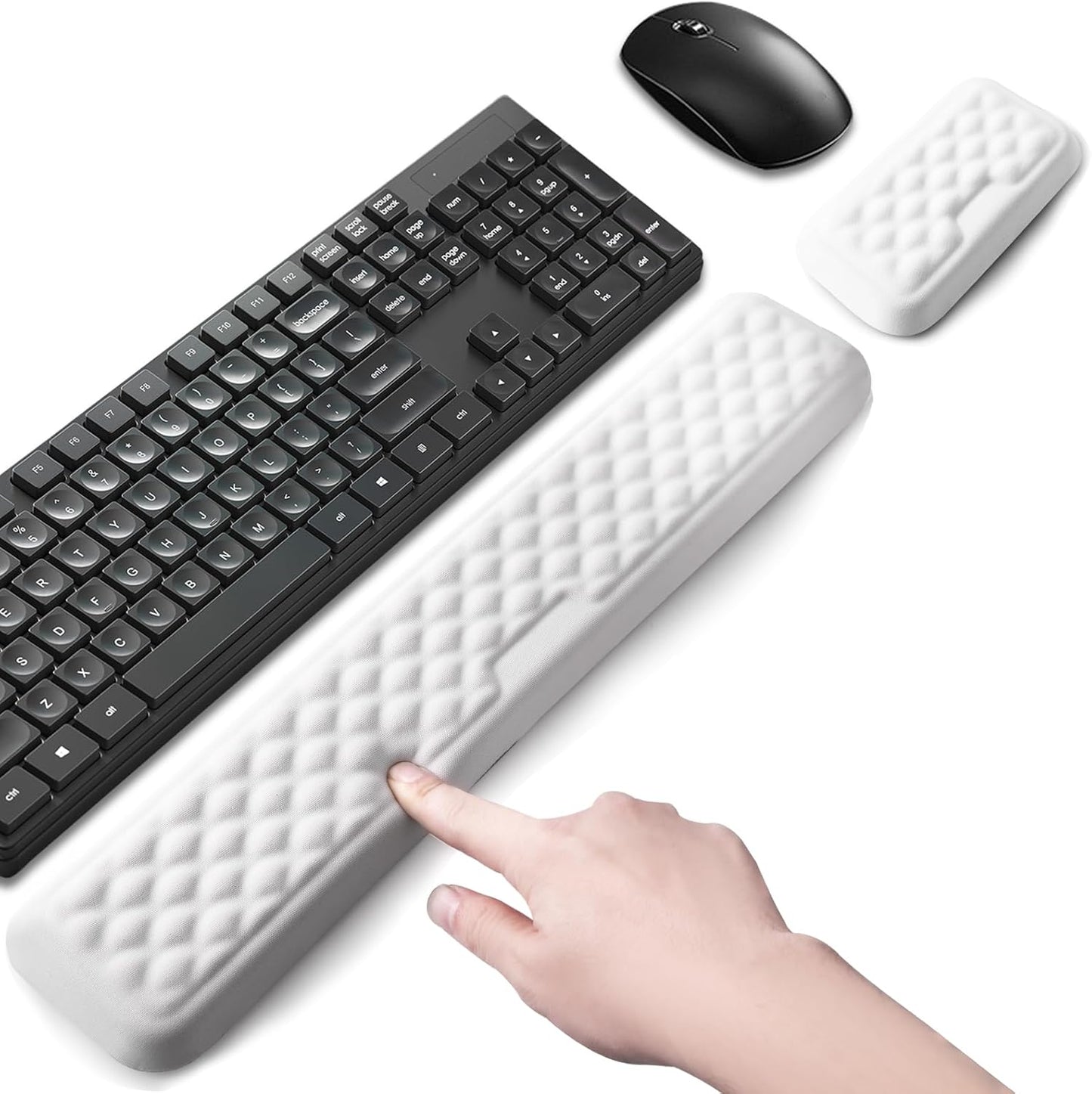 Keyboard Wrist Rest Mouse Wrist Support, Memory Foam Wrist Rest Pad for Computer Laptop, Ergonomic Wrist Cushion Support for Typing Pain Relief, Gaming Home Office, Purple