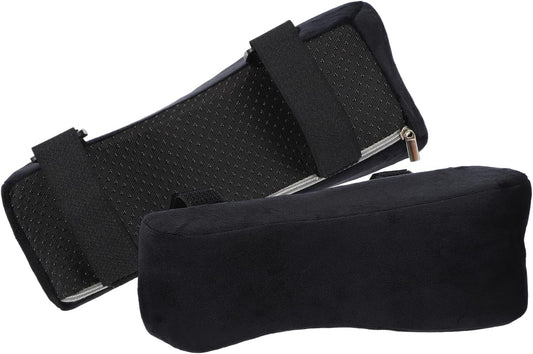 PATIKIL Office Chair Arm Pads, 1 Pair Office Chair Arm Cover Soft Office Chair Armrest Pads Elastic Memory Foam Cotton Removable Washable for Desk Computer Gaming, 25x10x7cm, Brown