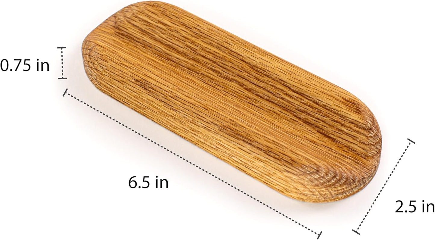 Solid Oak Single Pen Tray, Minimalist Desk Organizer, Natural Wood, Handcrafted, Precision Angled Channel