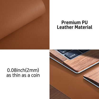 Aothia Leather Desk Pad Protector, Mouse Pad, Office Desk Mat, Non-Slip PU Leather Desk Blotter, Laptop Desk Pad, Waterproof Desk Writing Pad for Office and Home (Black,36" x 17") - Colors A