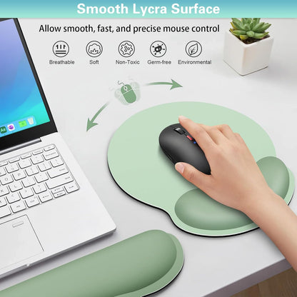 Ergonomic Keyboard Wrist Rest, Mouse Pad with Wrist Rest Anime, Cat Gaming Mousepad with Wrist Support, Memory Foam Wrist Rest Set for Computer Keyboard, Funny Cute Office Desk Accessories