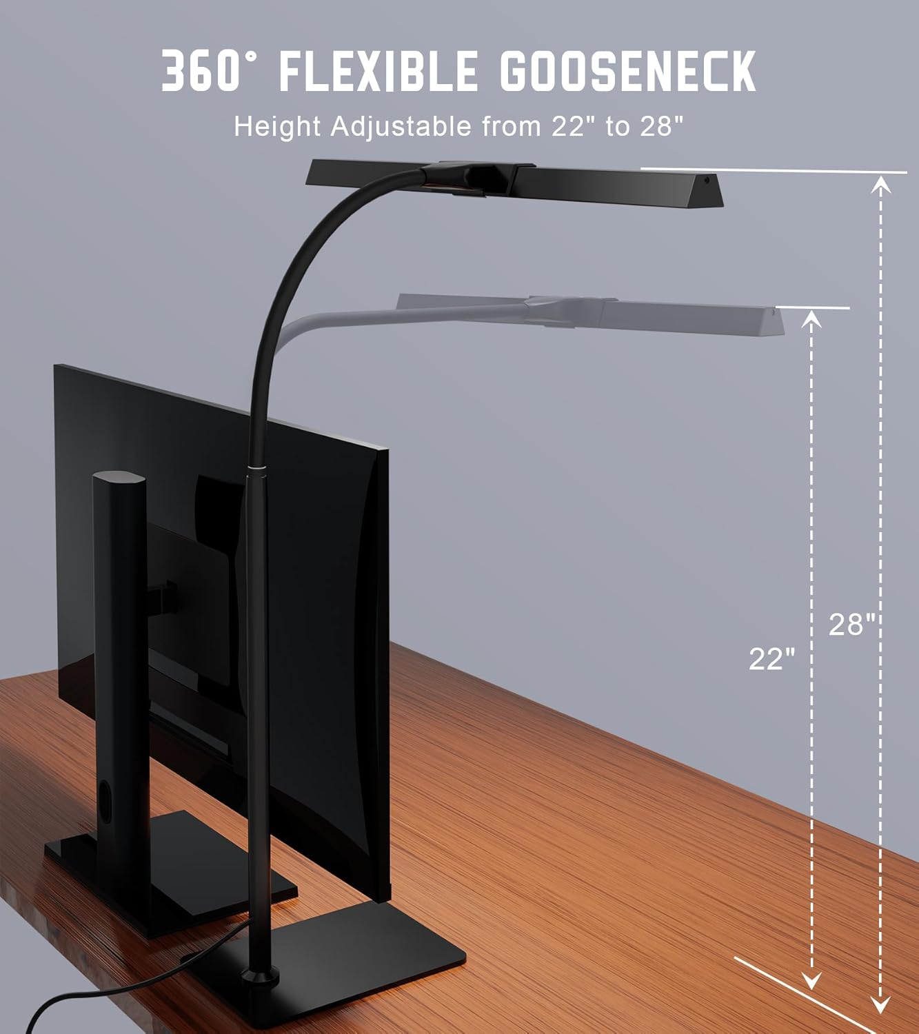 Desk Lamp with Clamp, Eye Caring LED Desk Lamp for Home Office with Gooseneck, Clip on Light with 3 Color Modes for Working, Reading, Drawing