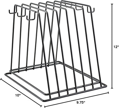Winco 6-Slot Cutting Board Rack, Vinyl Coated Medium