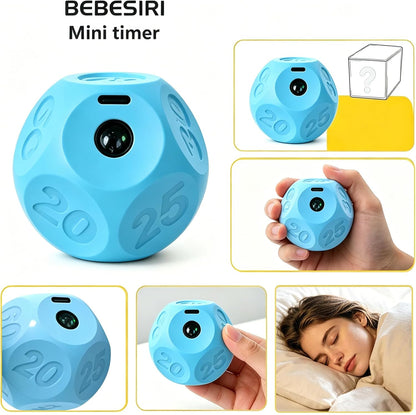 Cube Kitchen Timer - Rechargeable Countdown Timer with 1-3-5-10-15-20-30-45-60-90 Minute Presets for Cooking, Baking, Classroom, Exercise (Blue)