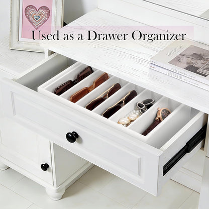 Velvet Sunglass Organizer Tray, Stackable Glasses Case for Drawer, Eyeglasses Watches Jewelry Display Holder Women Men