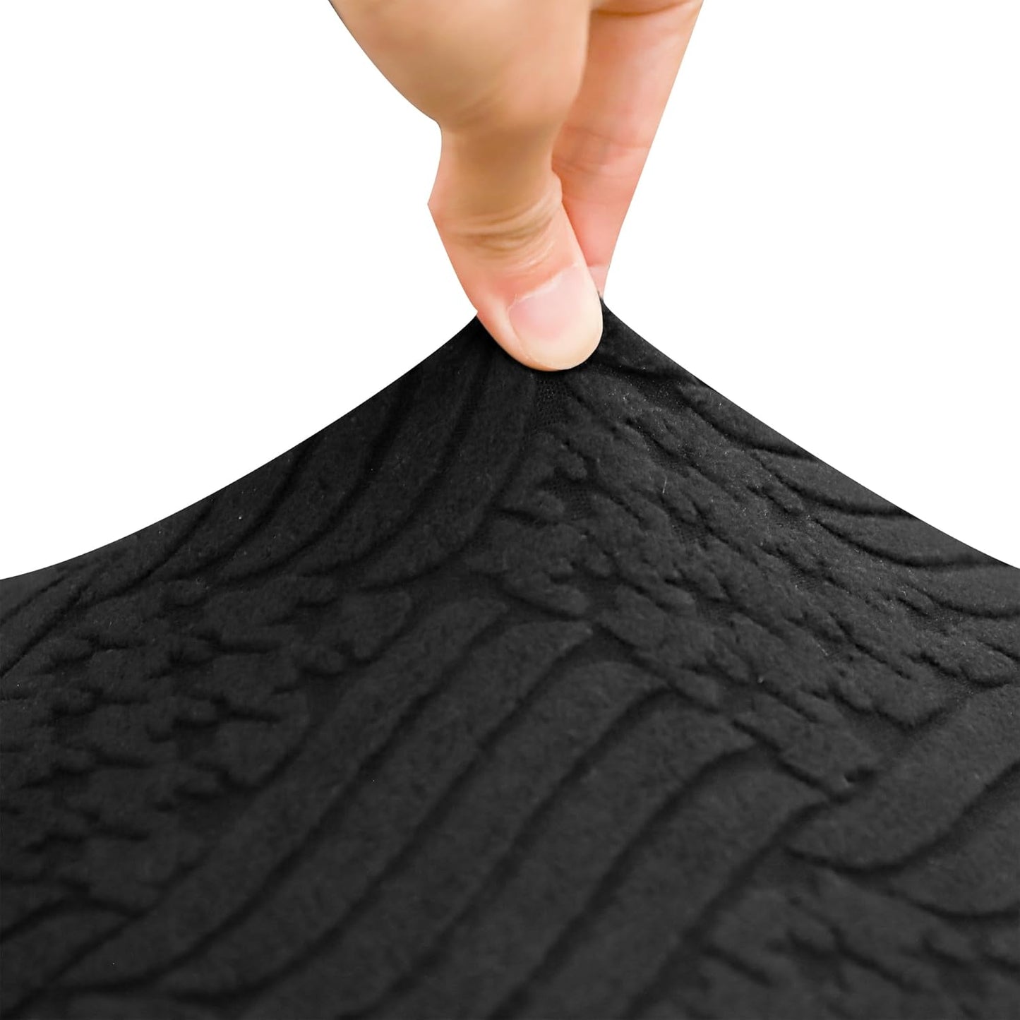 FORCHEER Office Chair Armrest Covers 12-15 Inch Velvet Elastic Black Arm Rest Covers for Desk Computer Chairs Washable