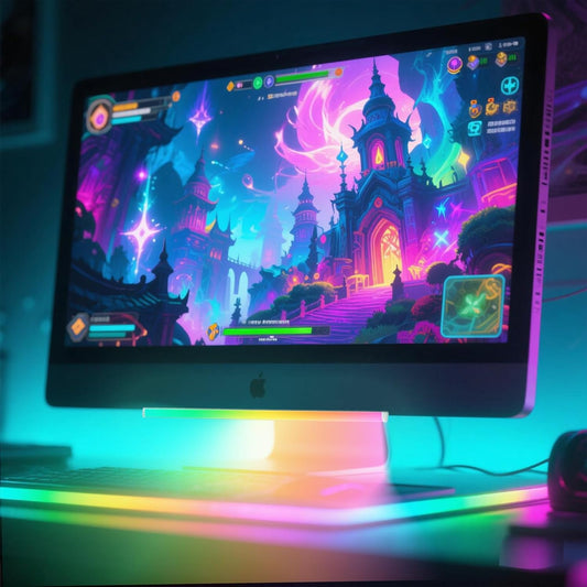 12" Under Monitor RGB Light Bar-Dense LEDs,16 Million Hues,USB-Powered, 3-Control (Button/Remote/App),LED Ambient Light for Gaming Room, Display Case & Desk Aesthetic Lighting（Silver）