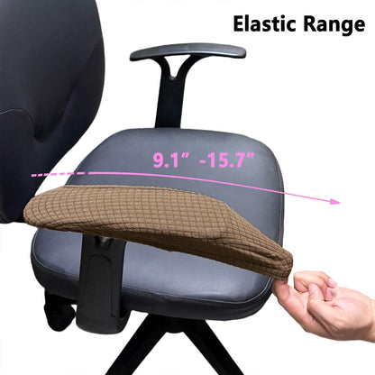 Melaluxe Stretch Office Chair Armrest Covers, Arm Rest Slipcovers (Black)
