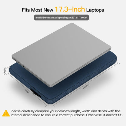 17 17.3 inch Laptop Sleeve Case for HP 17.3 inch Laptop/HP Envy 17 / Pavilion 17, Dell Inspiron 17, Lenovo Ideapad 17.3, ASUS Vivobook 17, 17-in Water-Resistant Computer Notebook Bag