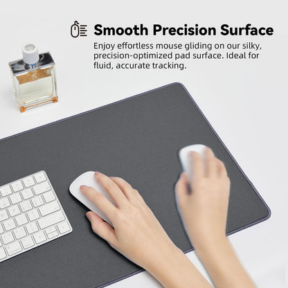 Reniteco Waterproof Large Gaming Mouse Pad with Durable Stitched Edges, Non-Slip Rubber Base, Grainy Jacquard Mouse Mat Desk Pad for Home Office Gaming, 31.5''x11.8''x0.12'', Matte Beige