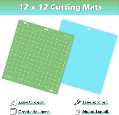 HTVRONT 5 Packs Self Healing Cutting Mat- 12" x 18” Double-Sided Cutting Mats for Crafts, A3 High-Density Sewing Mat with Grid for Fabric Quilting Modeling Hobby Scrapbooking Project