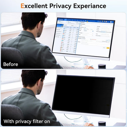 Mamol 34 Inch Curved Computer Privacy Screen Filter for 21:9 Aspect Ratio Widescreen Monitor - Anti Glare Blue Light Filter, Removable Computer Monitor Privacy Shield, Anti-Scratch Screen Protector