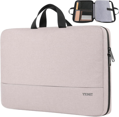 Ytonet Laptop Case, 15.6 inch TSA Laptop Sleeve Computer Bag Water Resistant Computer Case Carrying Cover Compatible for Lenovo, HP, Dell, Asus Notebook, Gifts for Men Women, Grey