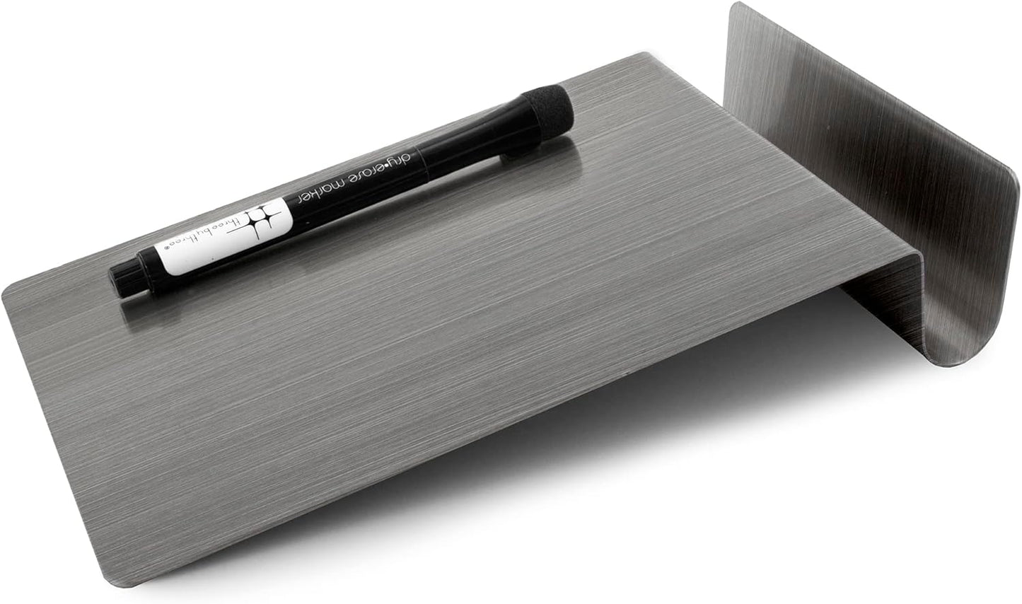 Three by Three Seattle 5.5 x 9 Inch to.do Dry Erase Board with Marker for Memos, Lists, and More in Office, Home, Classroom, and Event Spaces (White)